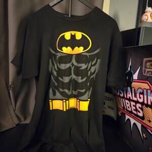 Batman T-Shirt Size Small Black Graphic Tee DC Comics Logo Costume Style Adult L